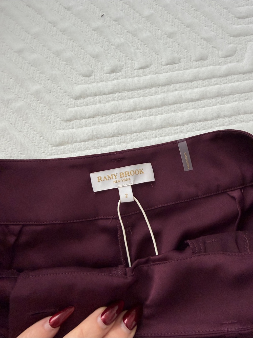 Ramy Brook Pleated pantsin Plum - Picture 3 of 5